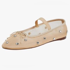 Ballet Flats Crystal Mesh - Nude